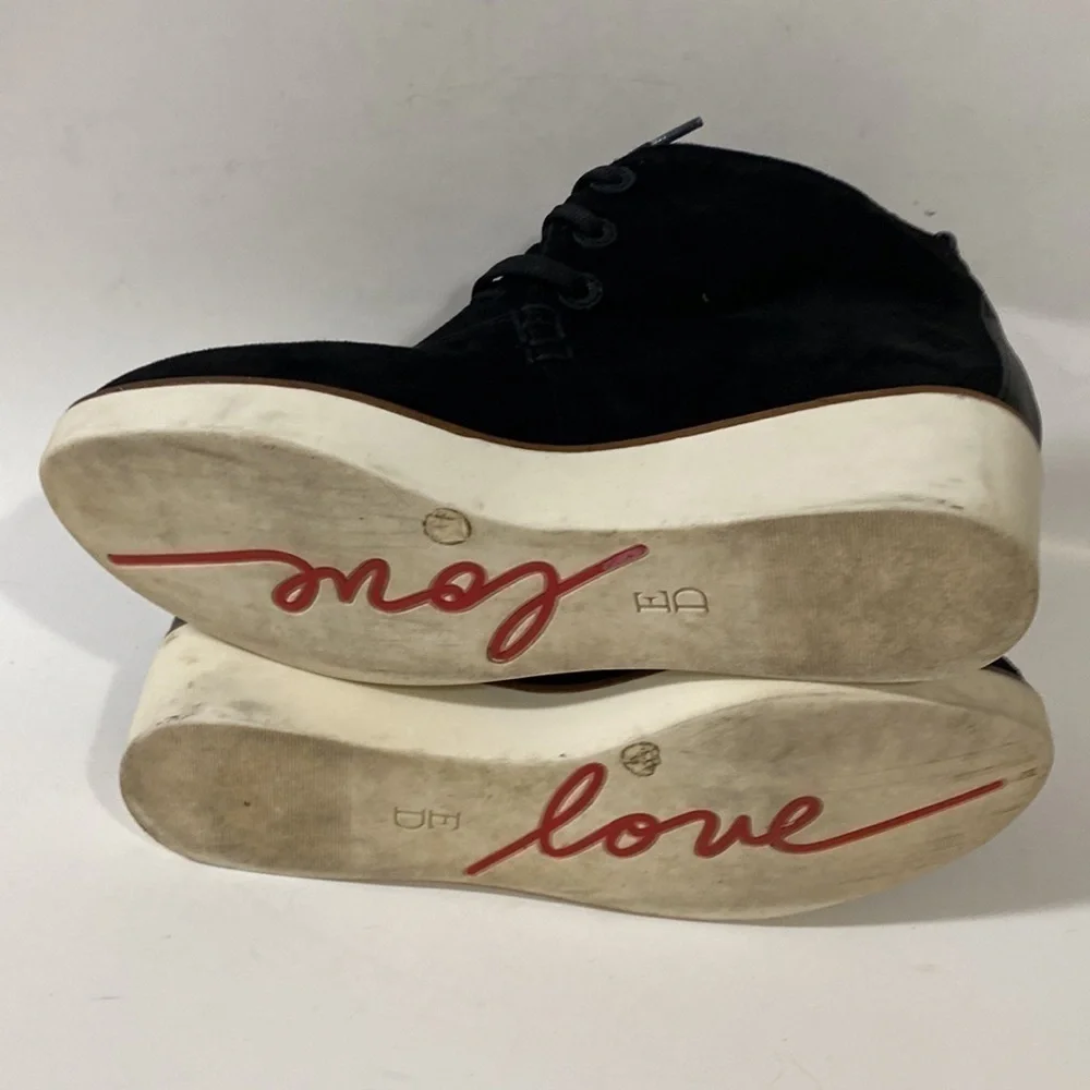ED Ellen Degeneres. Leather suede ankle booties 8M Y2k Casual